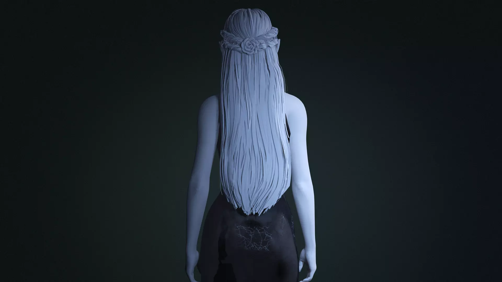 Dark Fantasy Female Character High Detail 3D Model Low-poly 3D model_23