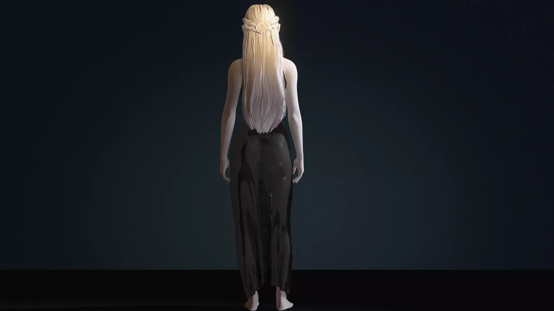 Dark Fantasy Female Character High Detail 3D Model Low-poly 3D model_5