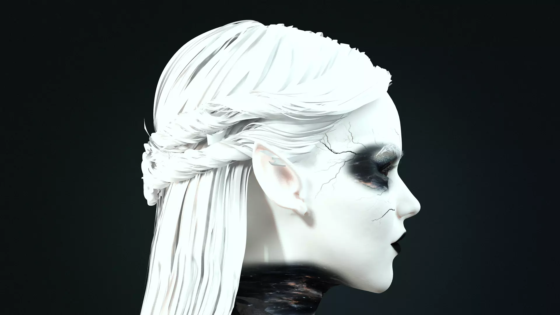 Dark Fantasy Female Character High Detail 3D Model Low-poly 3D model_18