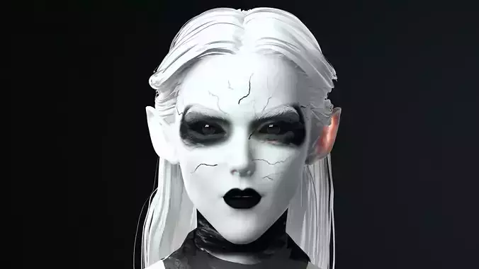 Dark Fantasy Female Character High Detail 3D Model Low-poly 3D model Dark Fantasy Female Character High Detail 3D Model Low-poly 3D model