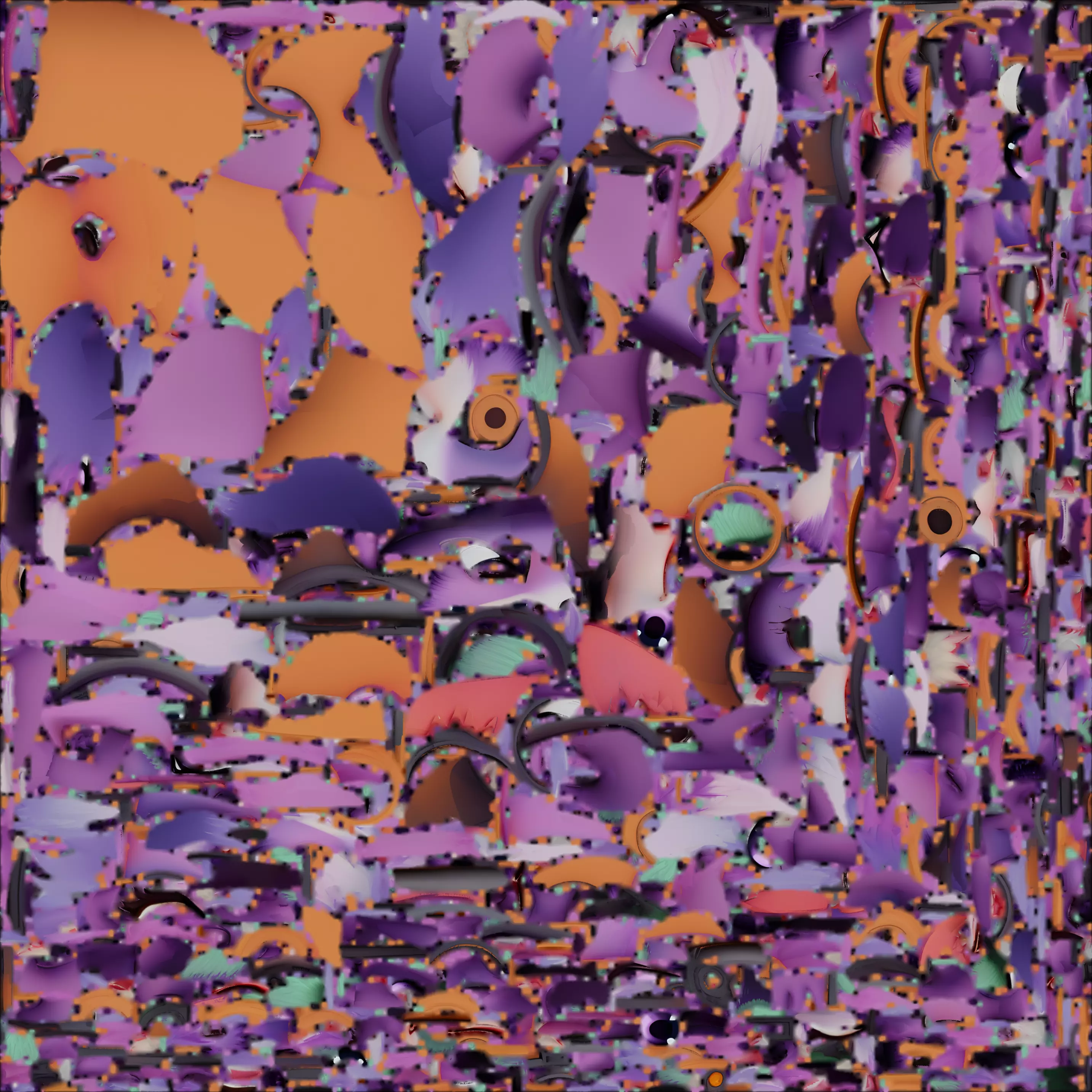 Cute Purple Space Fox Character 3D Model Low-poly 3D model_1