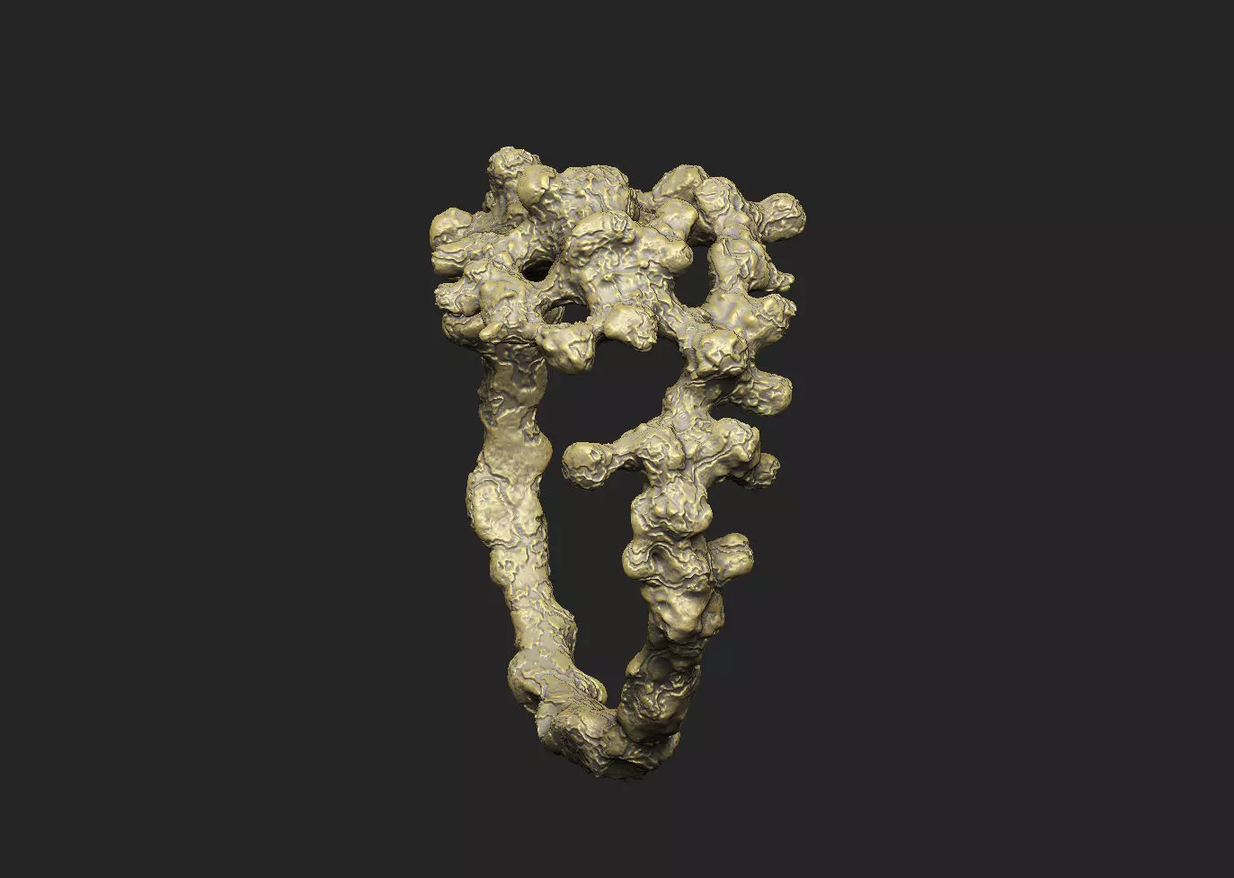 Coral weed  seaweed ocean under water aqua noise hole star 3D print model_3