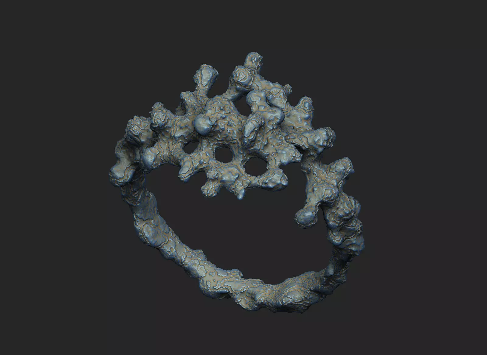 Coral weed  seaweed ocean under water aqua noise hole star 3D print model_10