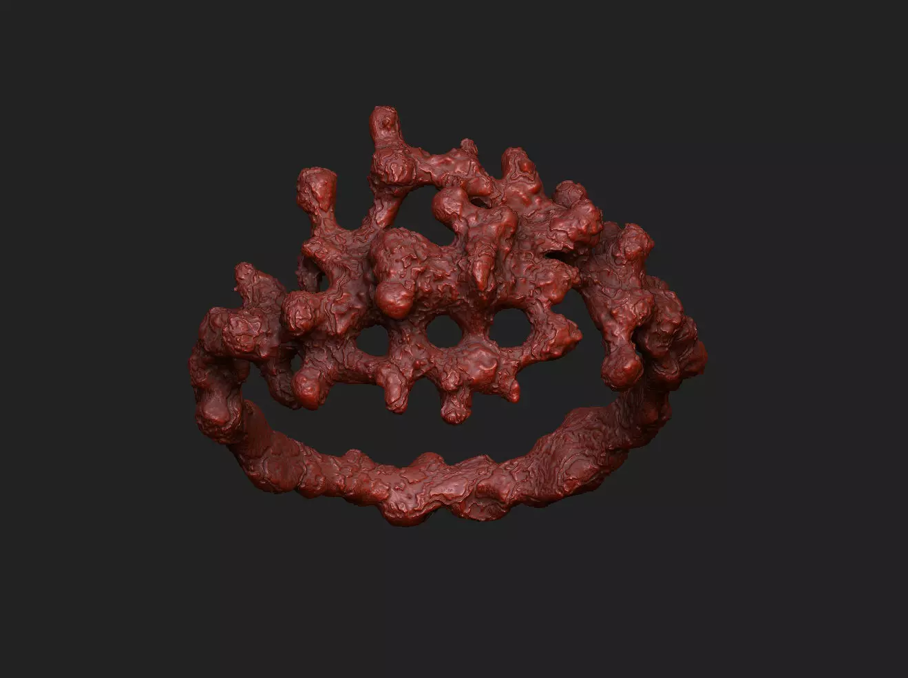 Coral weed  seaweed ocean under water aqua noise hole star 3D print model_9