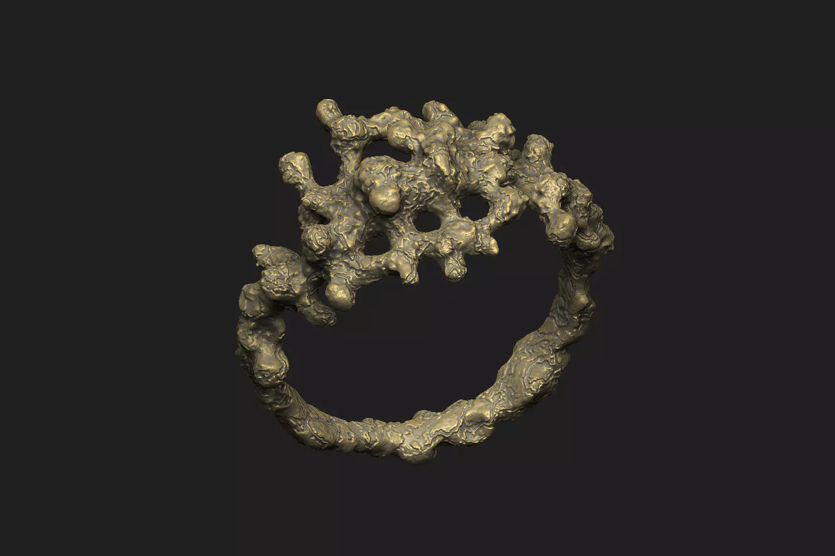 Coral weed  seaweed ocean under water aqua noise hole star 3D print model_0