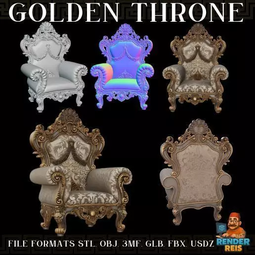 Golden Throne 3D print model