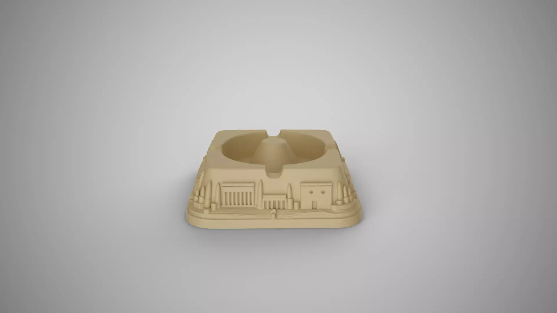 City Theme Ashtray 3D print model_9