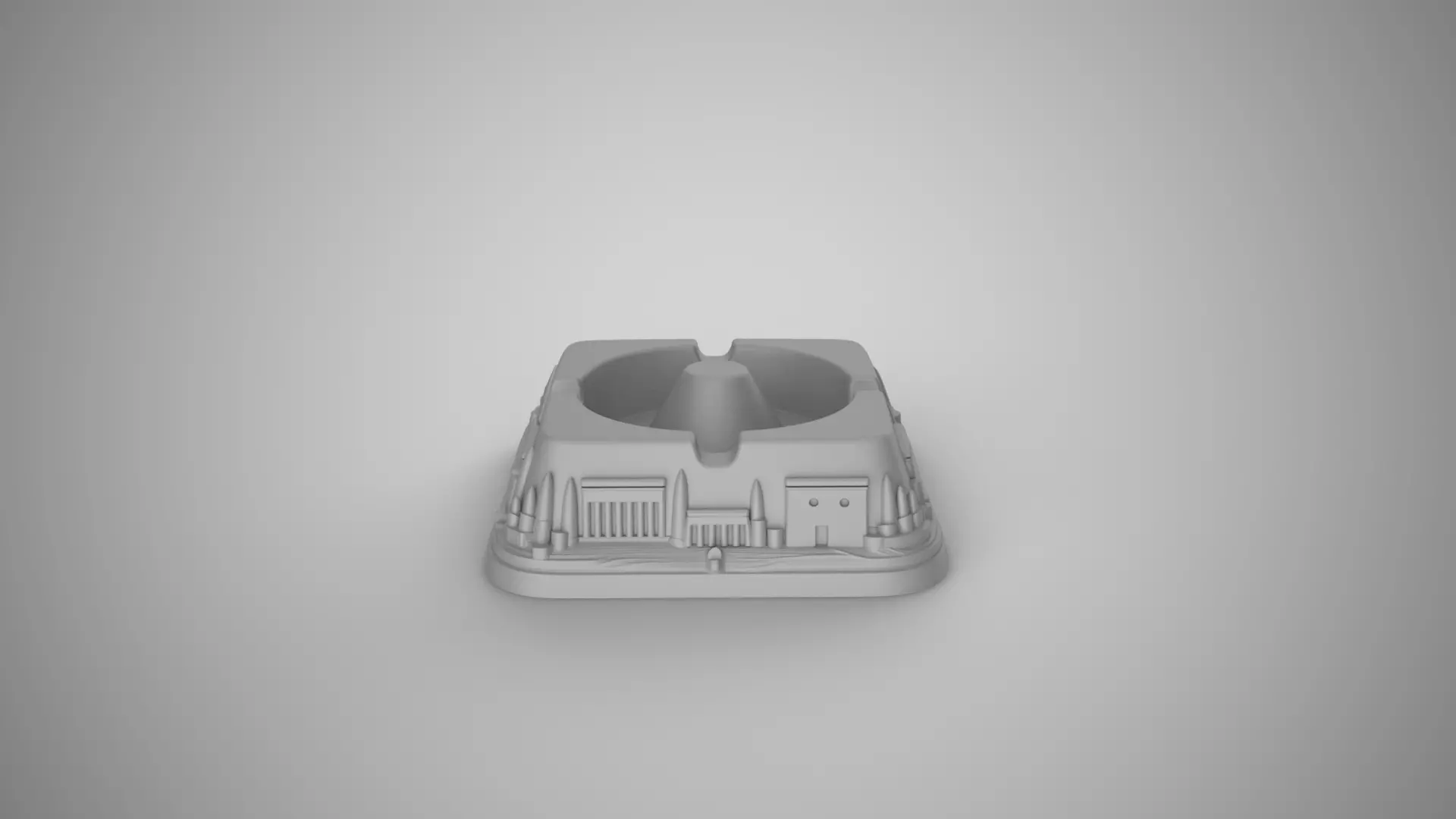 City Theme Ashtray 3D print model_1