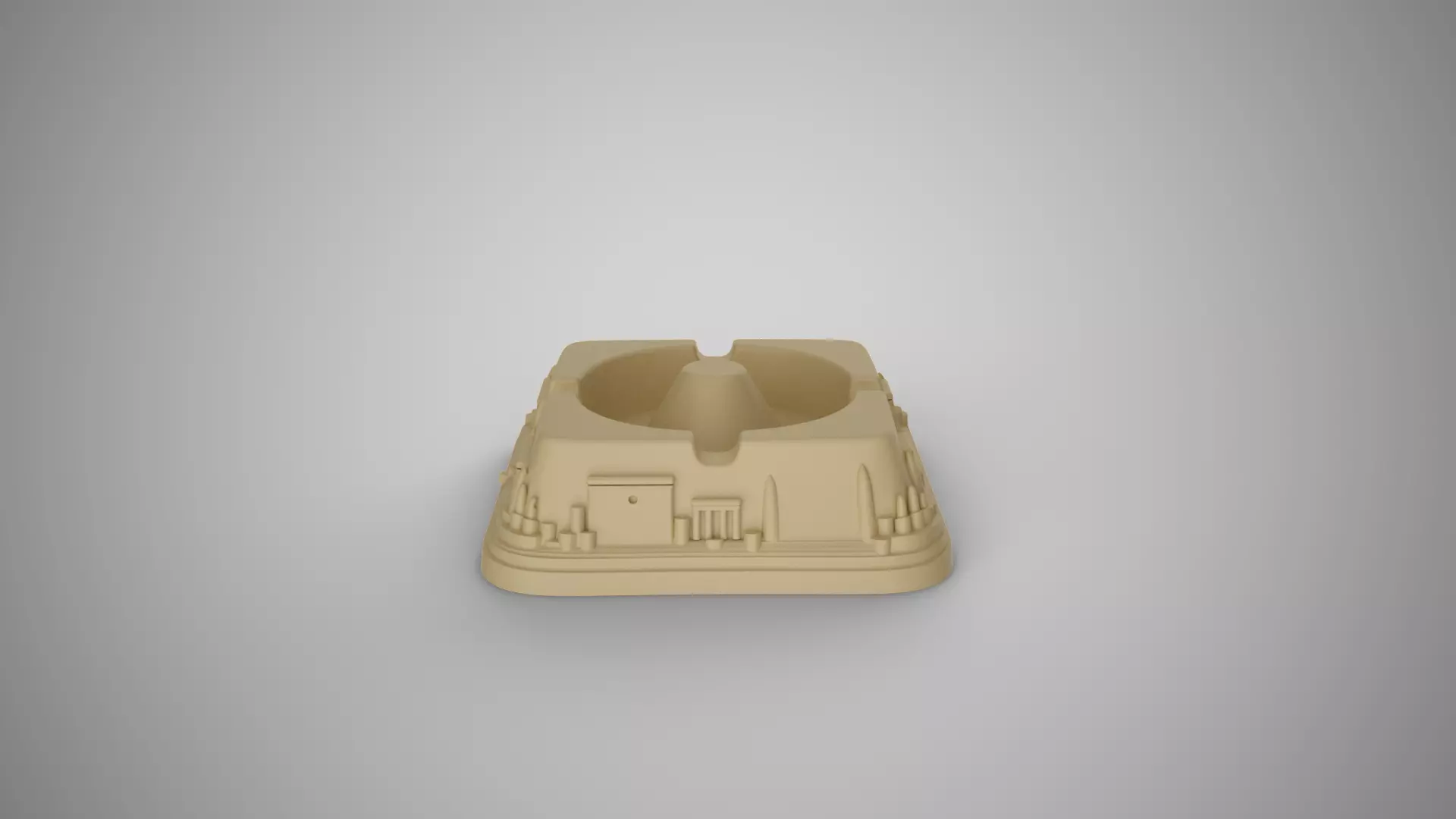 City Theme Ashtray 3D print model_7
