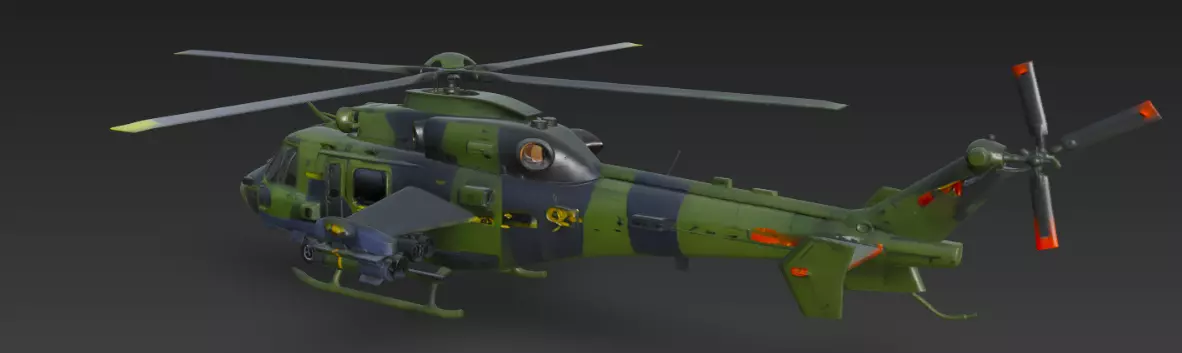 Army Helicopter 3D Model Military Helicopter Game Ready 3D model_1