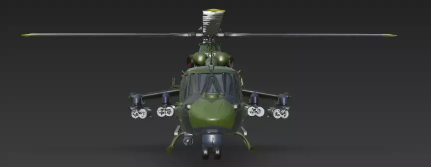 Army Helicopter 3D Model Military Helicopter Game Ready 3D model_3