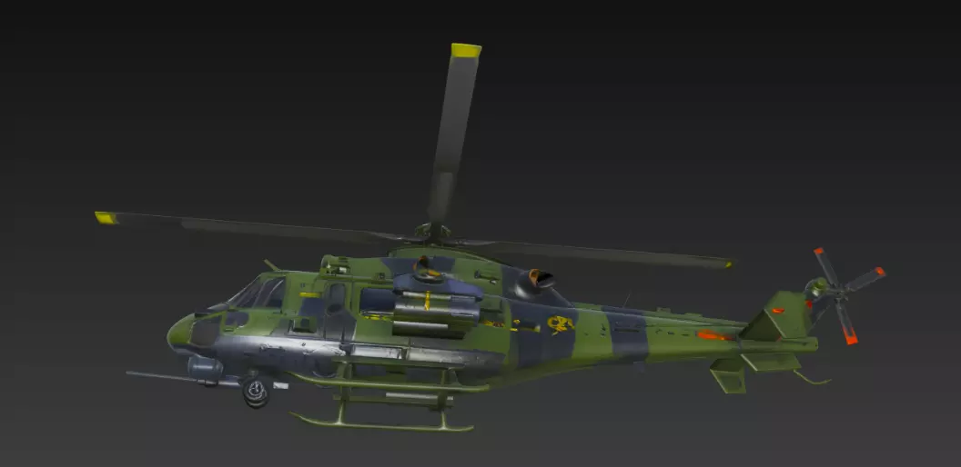 Army Helicopter 3D Model Military Helicopter Game Ready 3D model_5