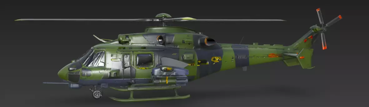 Army Helicopter 3D Model Military Helicopter Game Ready 3D model_0
