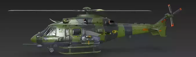 Army Helicopter 3D Model Military Helicopter Game Ready