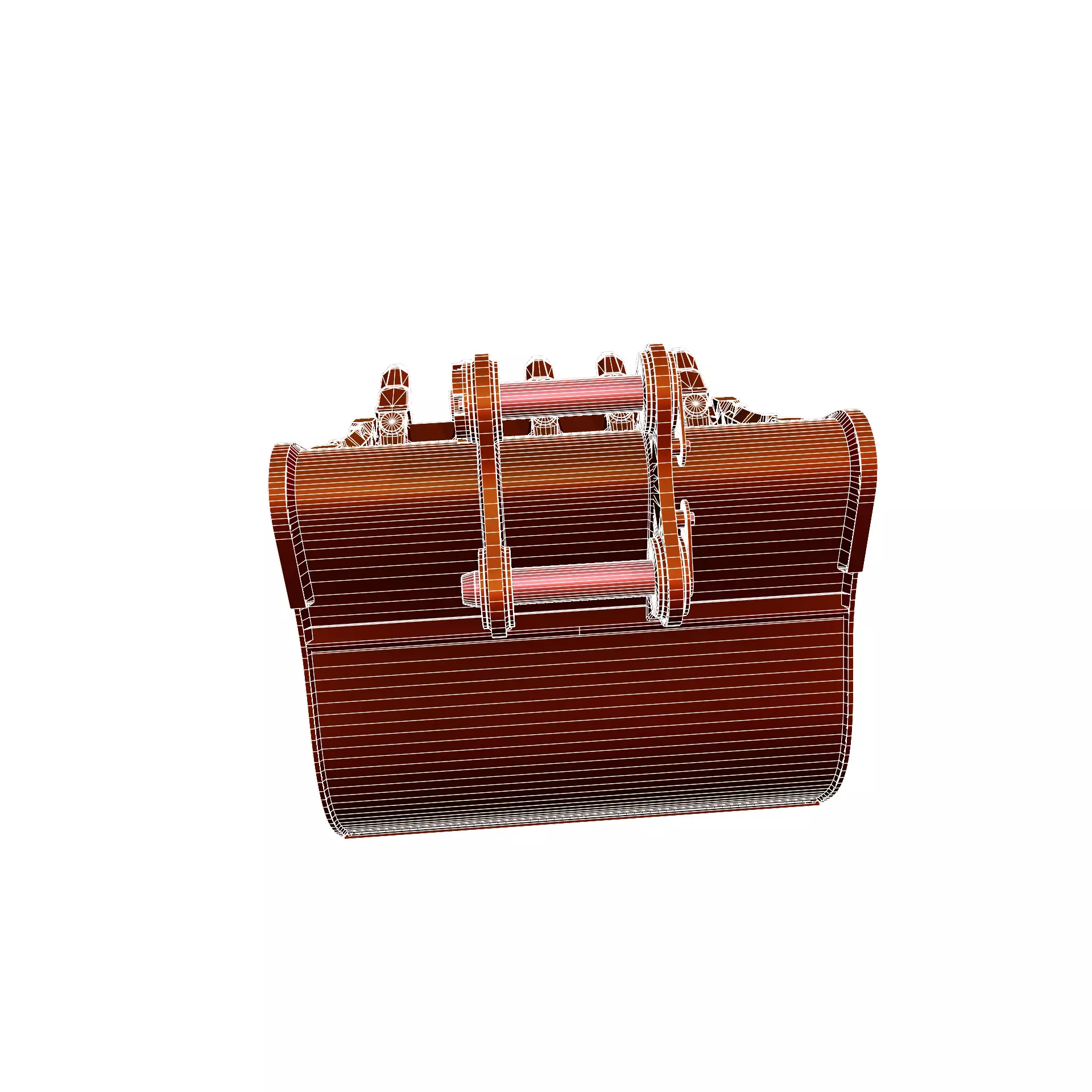 Excavator Bucket CAT Severe Duty Attachment Low-poly 3D model_14