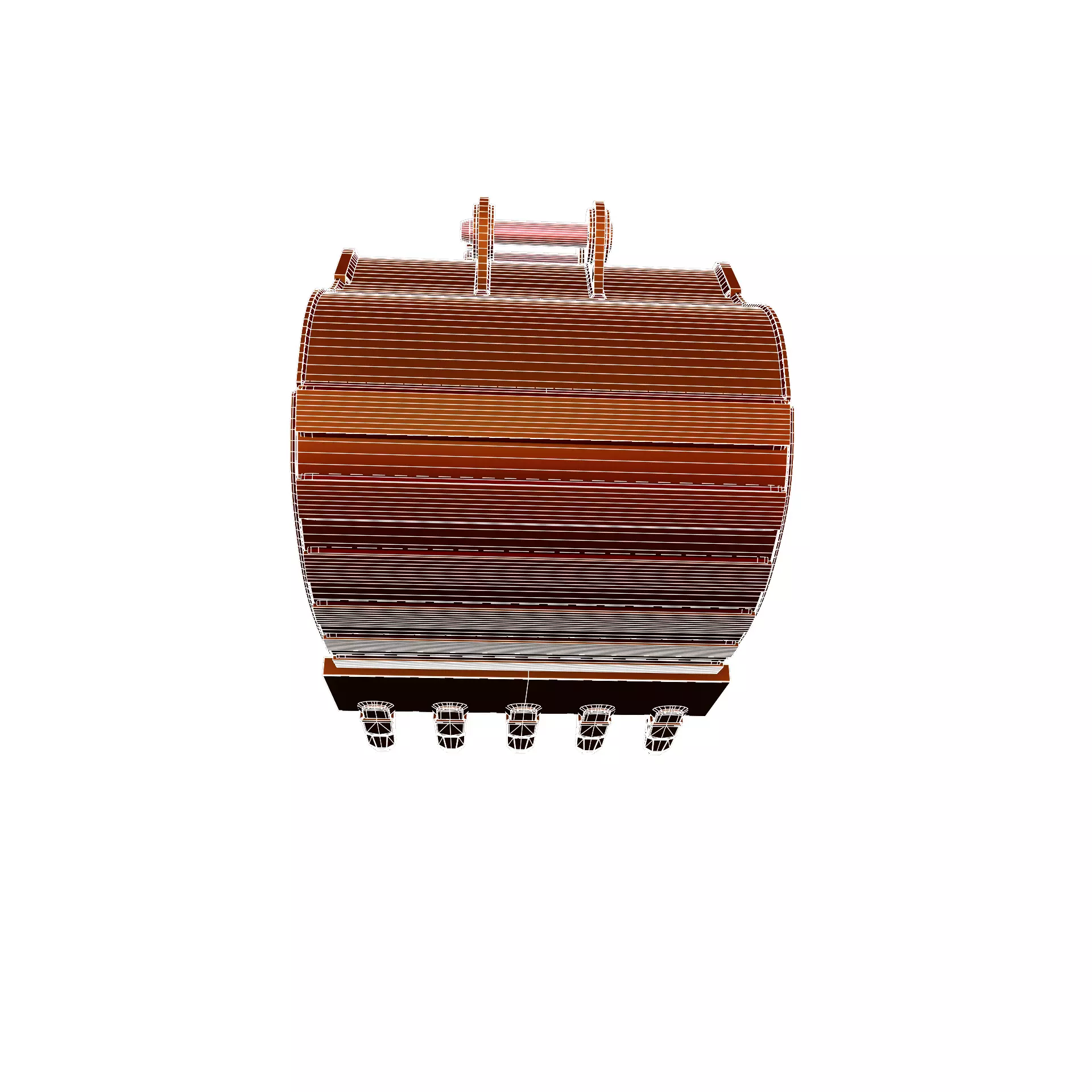 Excavator Bucket CAT Severe Duty Attachment Low-poly 3D model_13