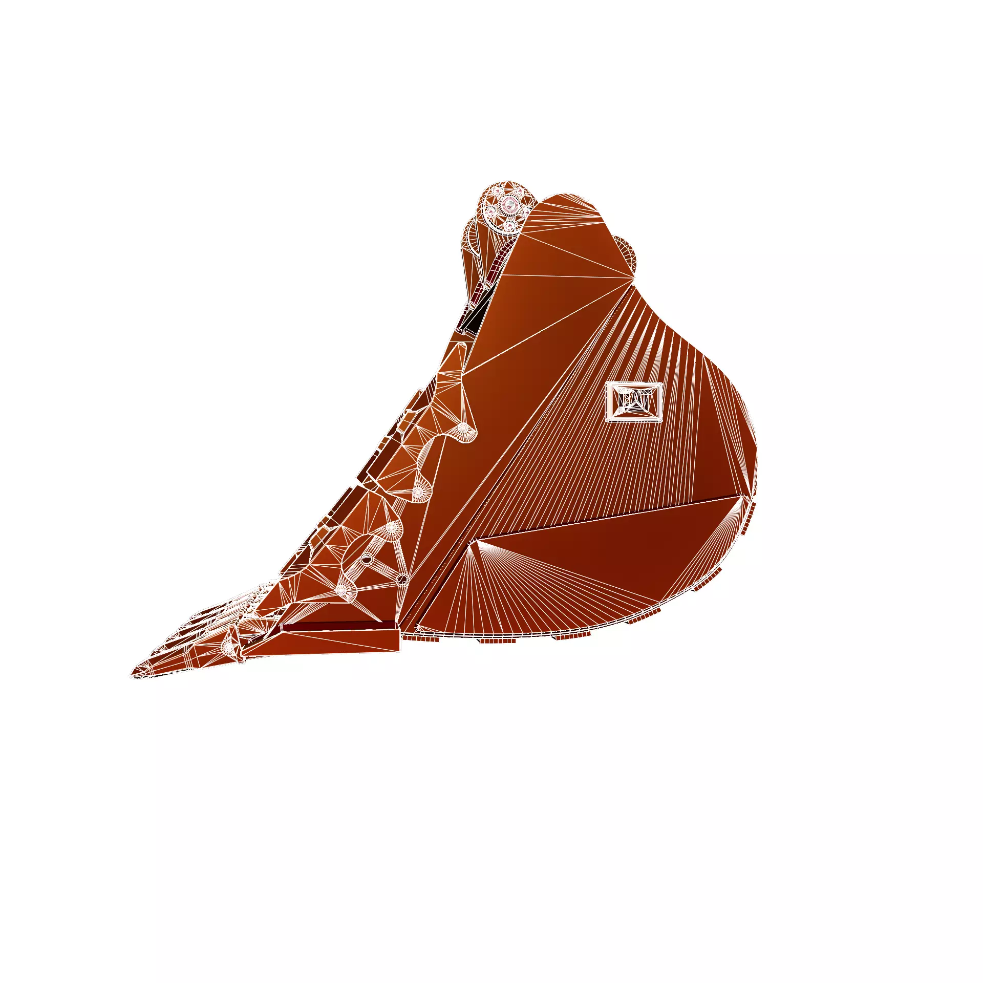 Excavator Bucket CAT Severe Duty Attachment Low-poly 3D model_11