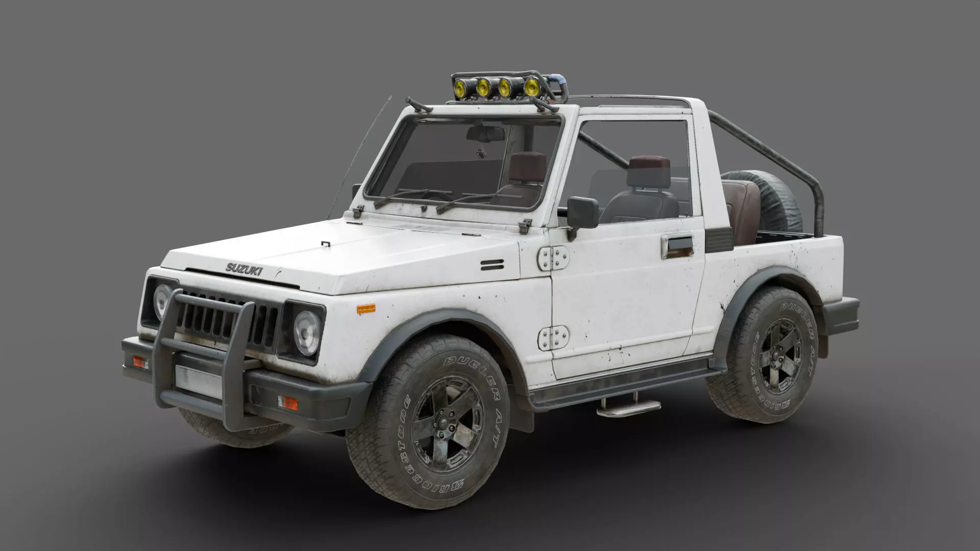 Game Ready Maruti Suzuki Gypsy modified Low-poly 3D model