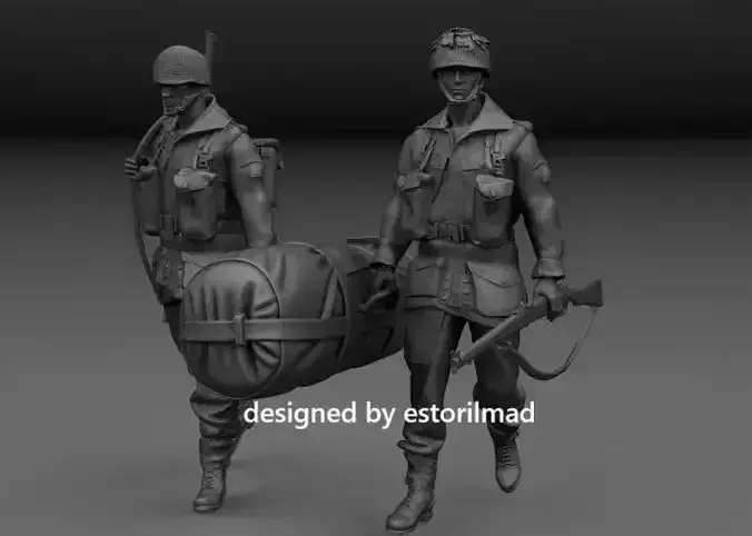 WW2 BRITISH PARATROOPER RED DEVIL CARRYING CONTAINER  3D print model