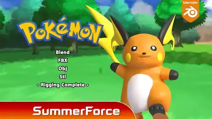 Raichu - Pokemon 3D model