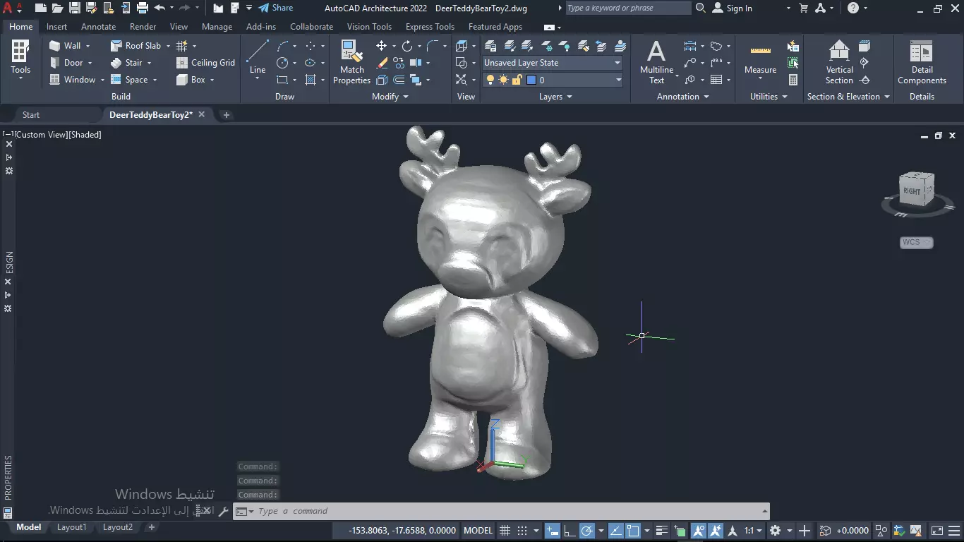 Deer Tedy Bear Toy 2 Low-poly 3D model_22