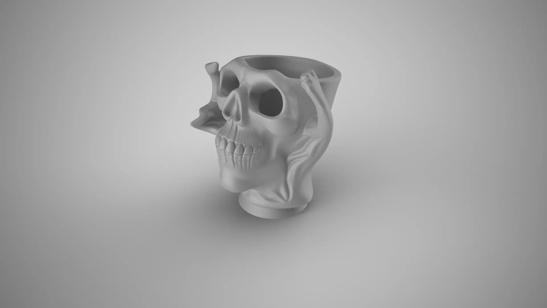 Skull Holder 3D print model_1