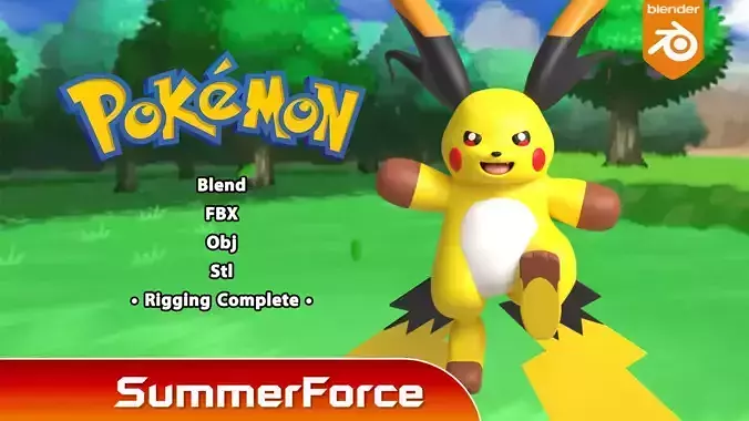 Mega Raichu X - Pokemon 3D model