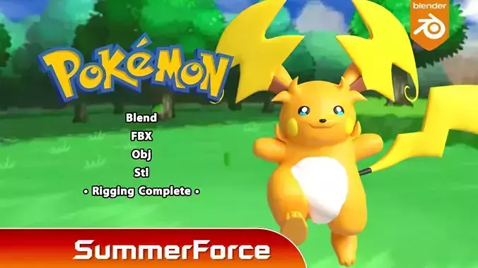 Mega Raichu Y - Pokemon 3D model