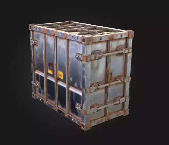 Rusty Storage Unit Low-poly 3D model