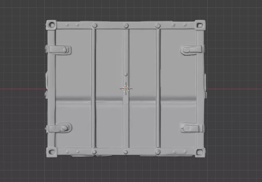 Rusty Storage Unit Low-poly 3D model_15