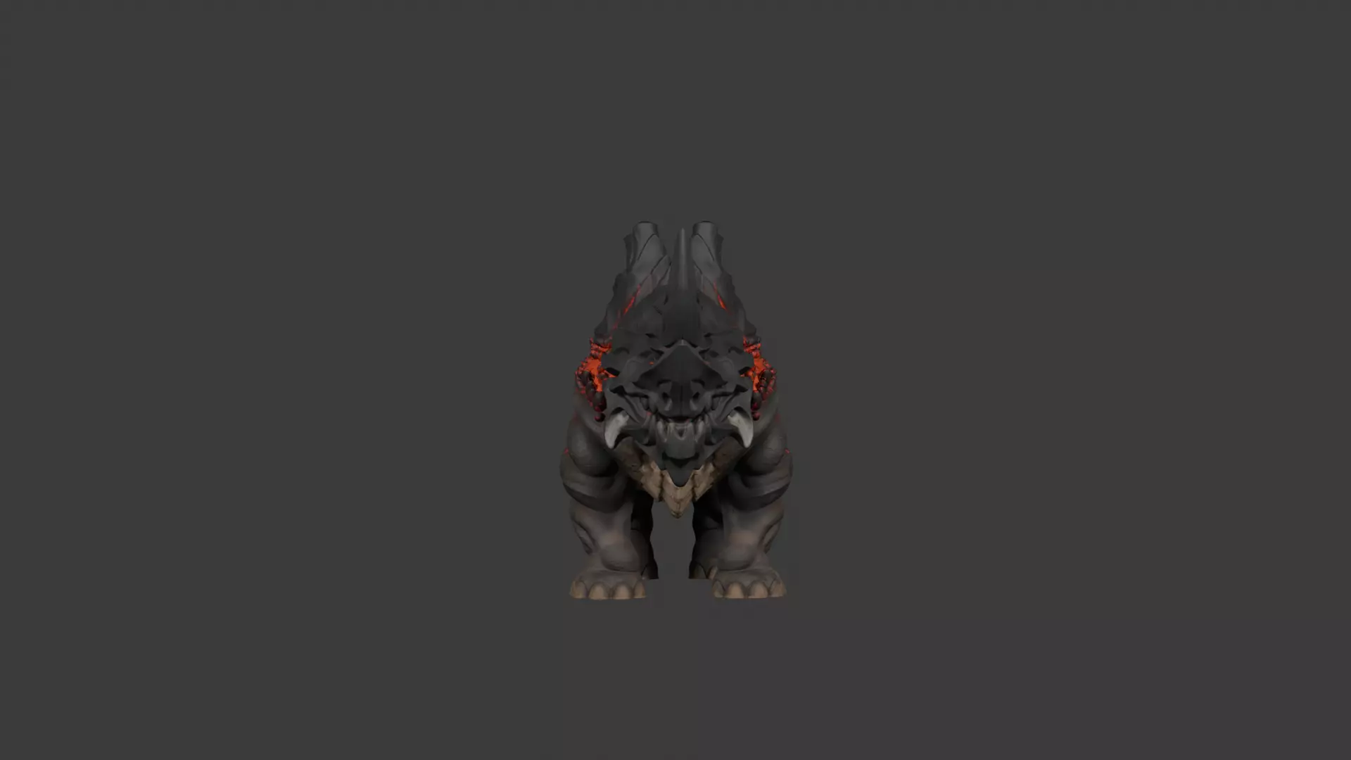 Monster Rhino Creature 3D Model  3D model_1