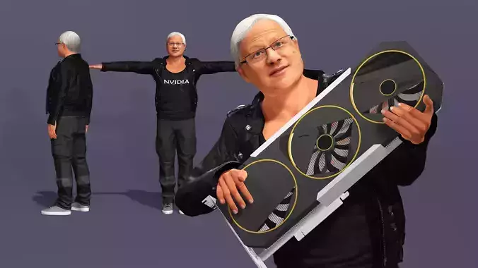 Realistic NVIDIA Jensen Huang The Legendary AI Godfather of Tech