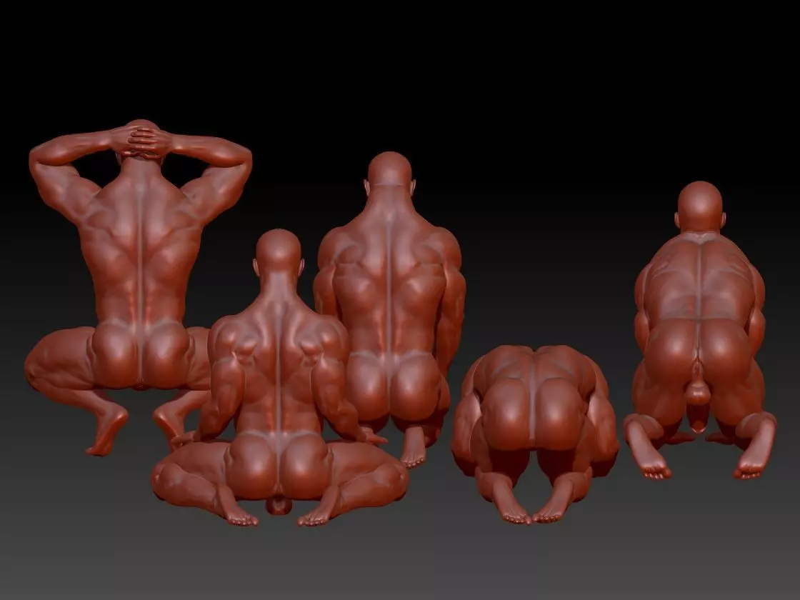 slave men 3D print model_2