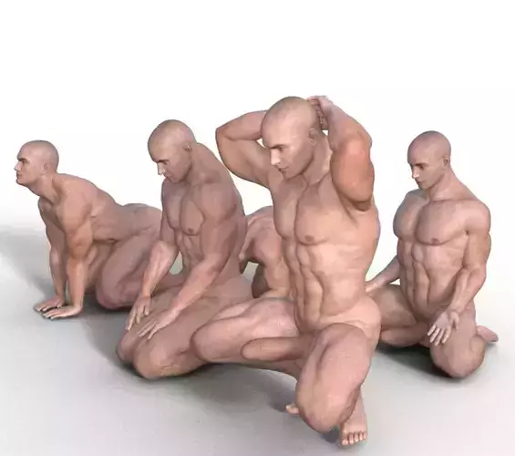 slave men 3D print model