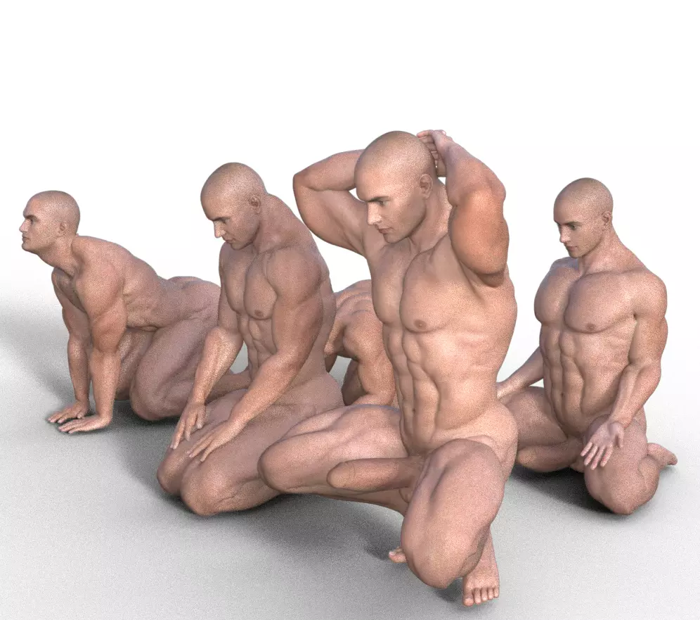 slave men 3D print model_0