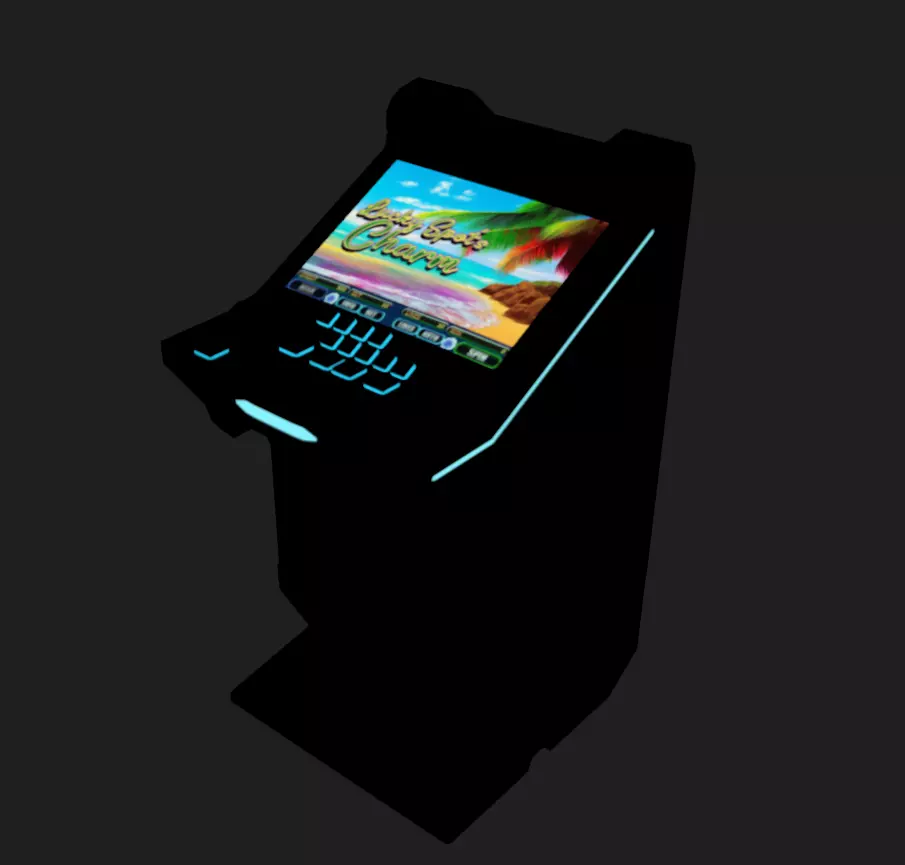 Slot Machine 05 Low-poly 3D model_9