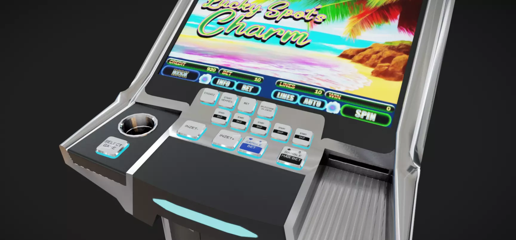 Slot Machine 05 Low-poly 3D model_6