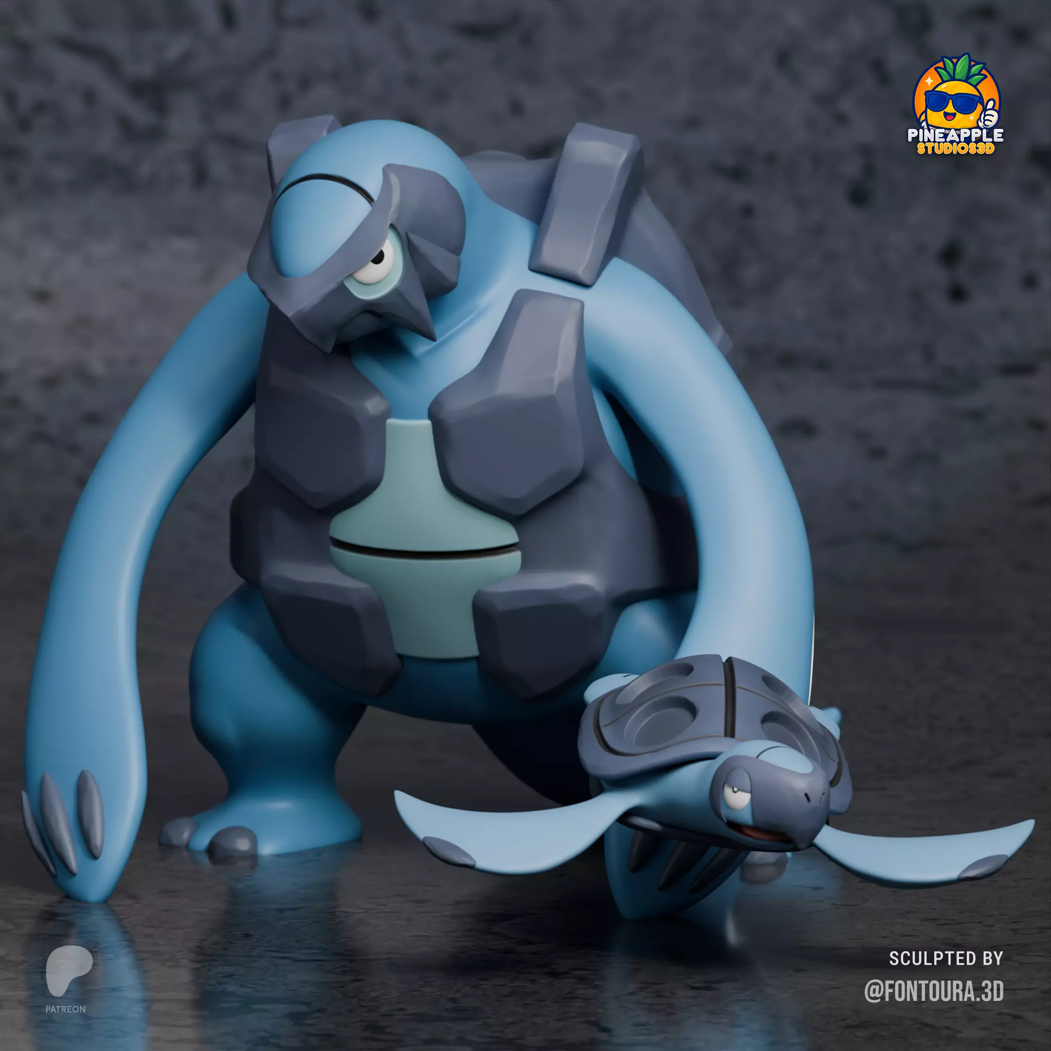 Pokemon - Tirtouga and Carracosta 3D print model_0