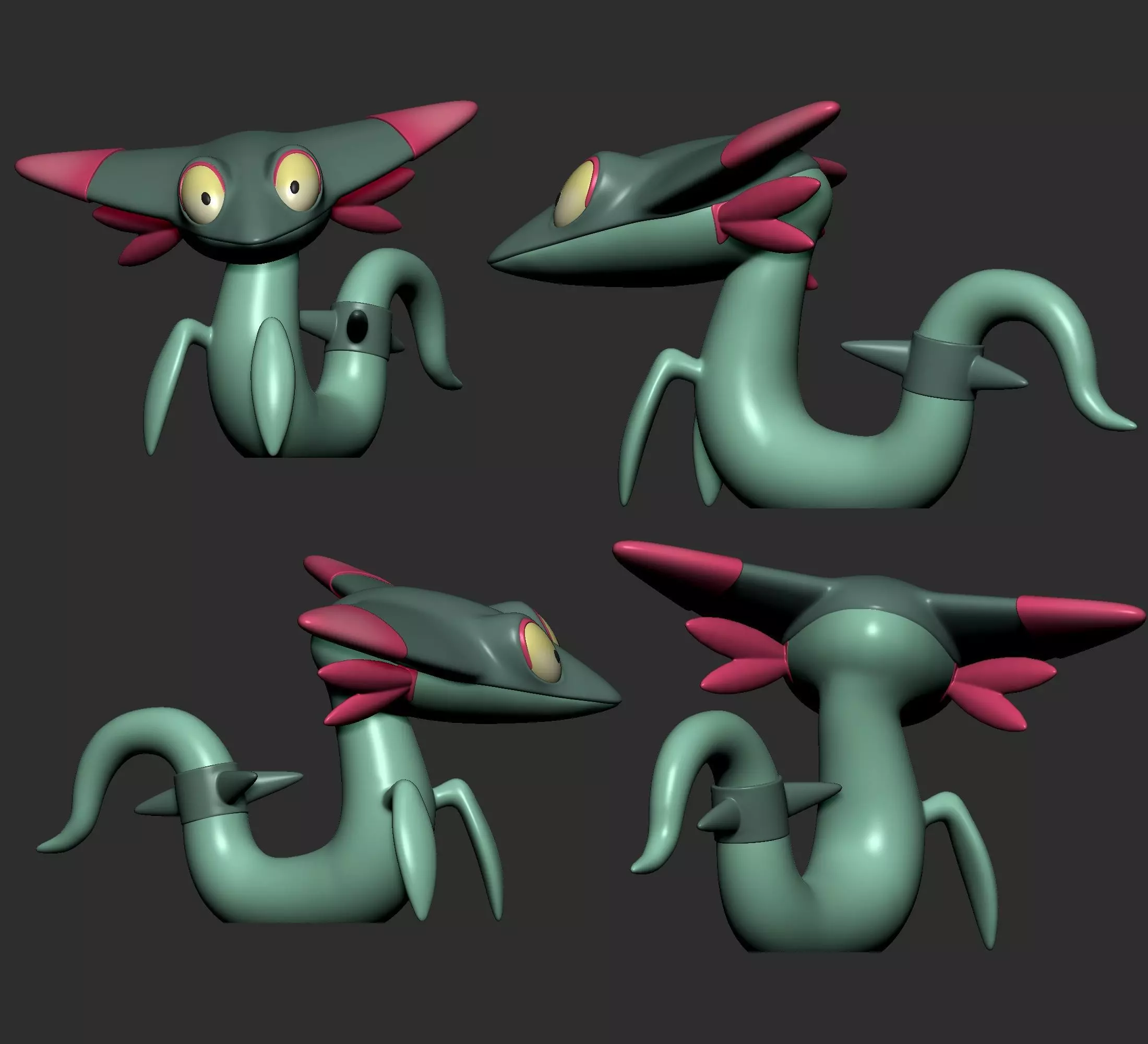 Pokemon - Dreepy Drakloak and Dragapulte 3D print model_16