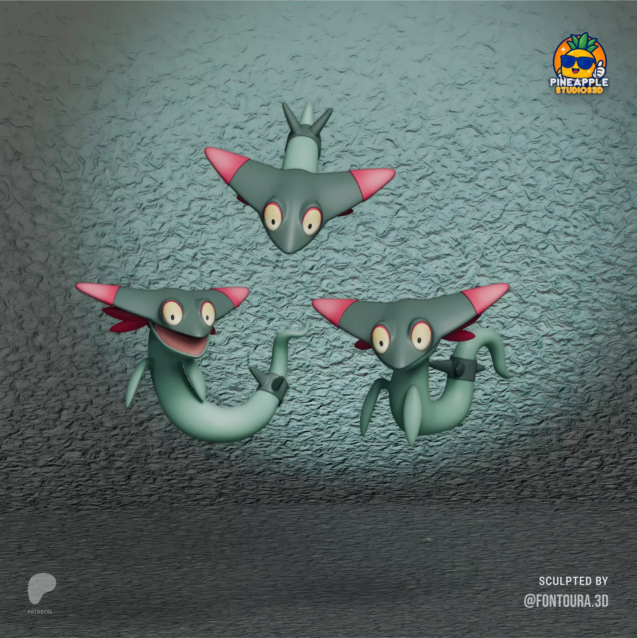 Pokemon - Dreepy Drakloak and Dragapulte 3D print model_13