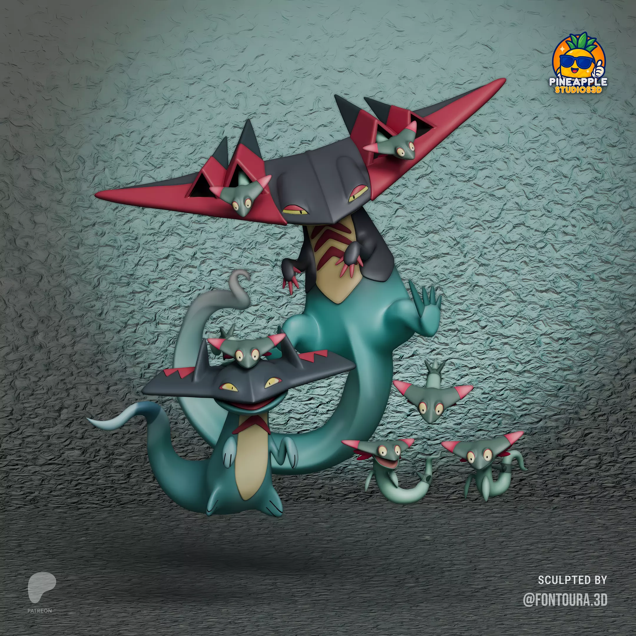 Pokemon - Dreepy Drakloak and Dragapulte 3D print model_0