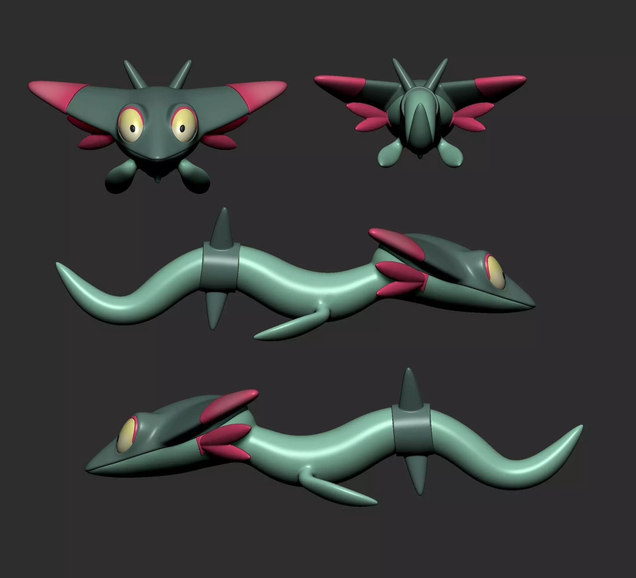 Pokemon - Dreepy Drakloak and Dragapulte 3D print model_18