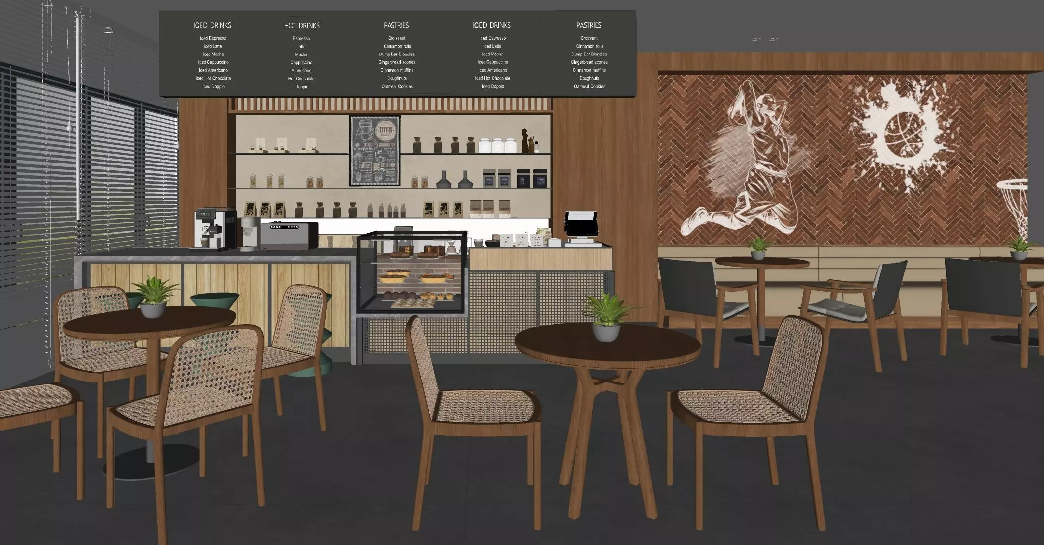 Industrial - style coffee shop 3D model_3