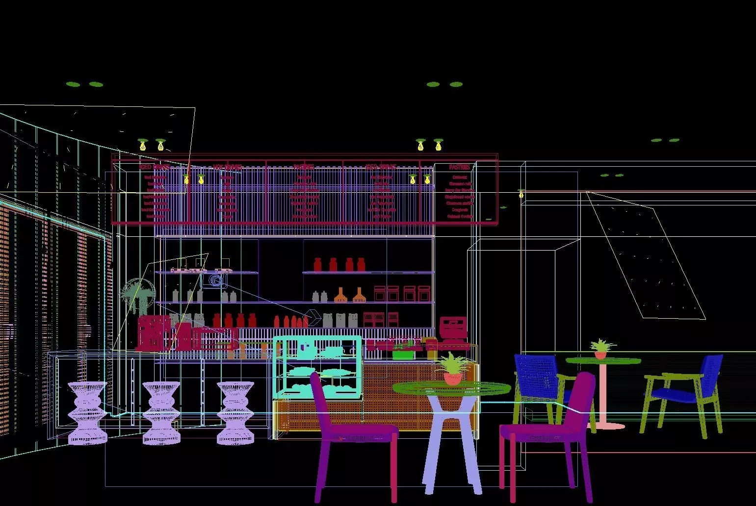 Industrial - style coffee shop 3D model_2