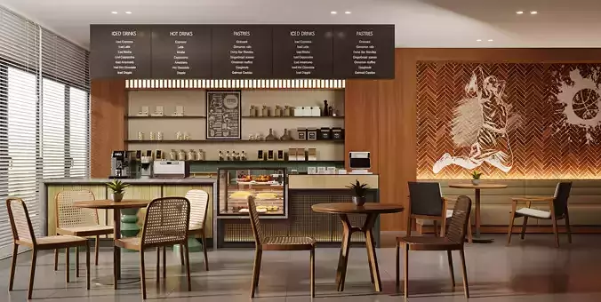 Industrial - style coffee shop