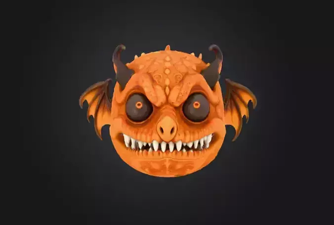 Pumpkin Fiend Low-poly 3D model