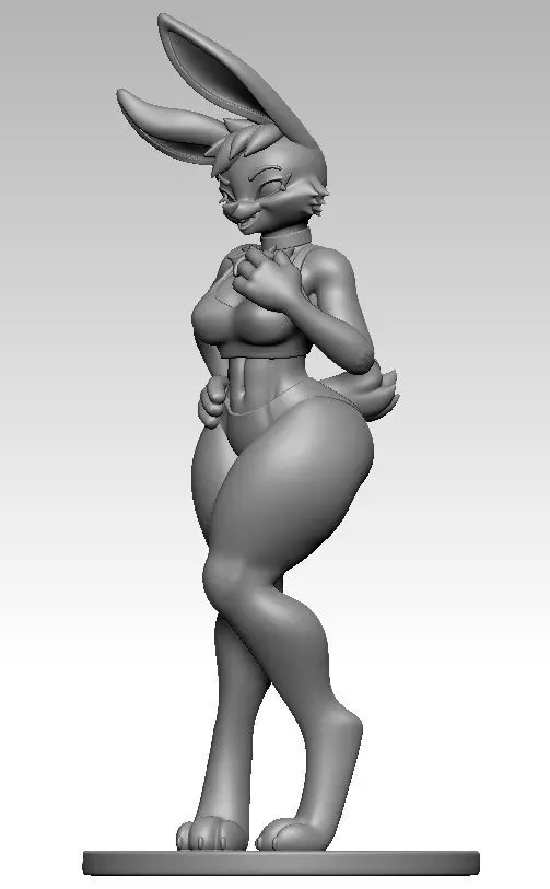 3D FURRY RABBIT GIRL SCULPTURE - Zaroi 3D print model