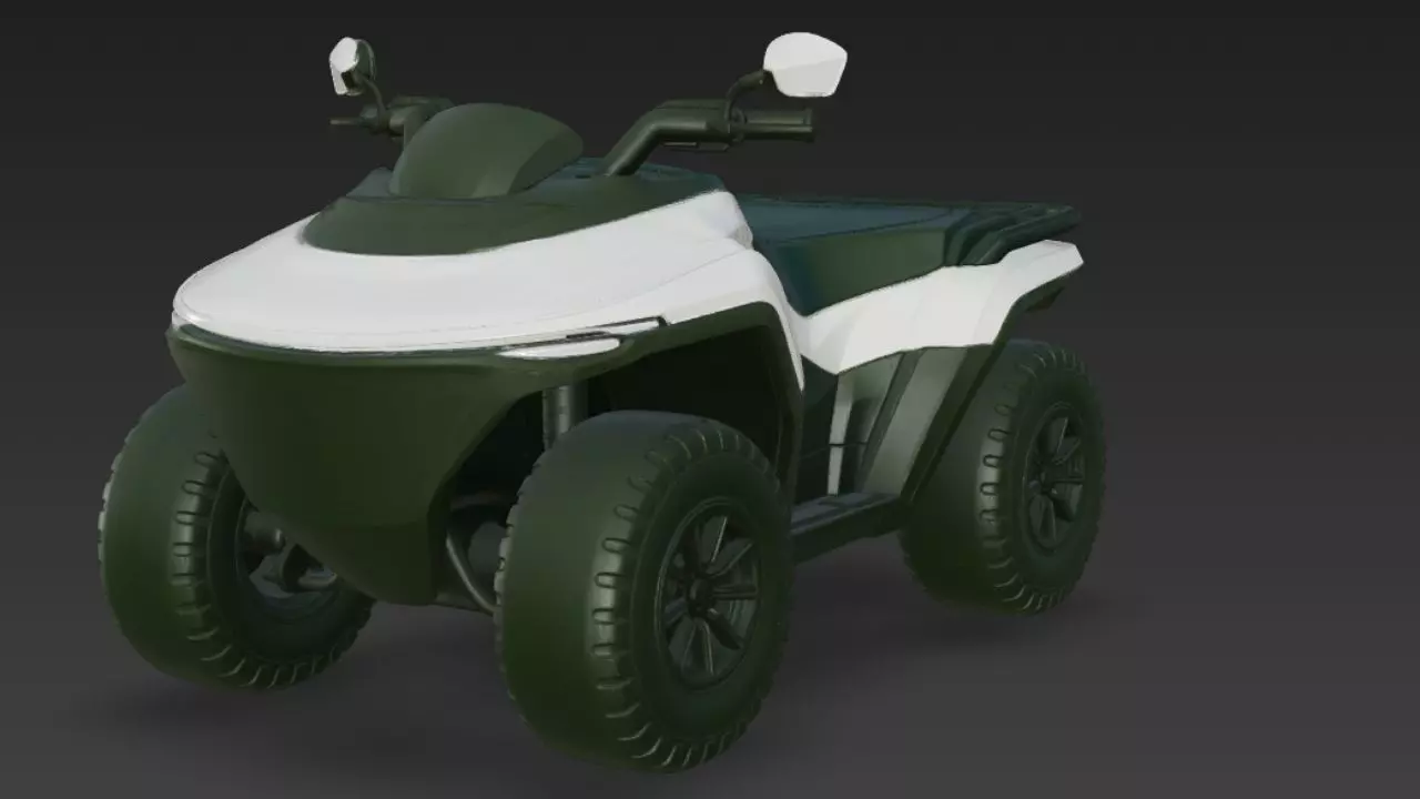 Realistic ATV Quad Bike 3D Model Game Ready 3D model_1
