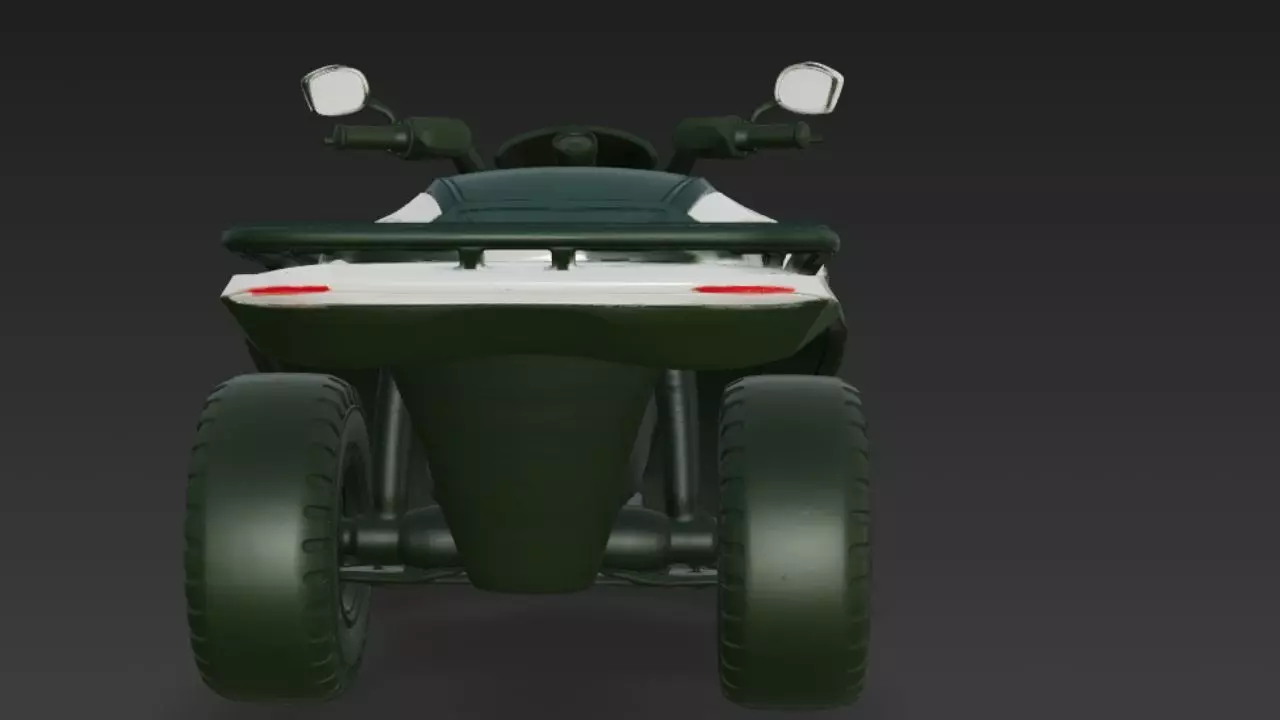 Realistic ATV Quad Bike 3D Model Game Ready 3D model_3