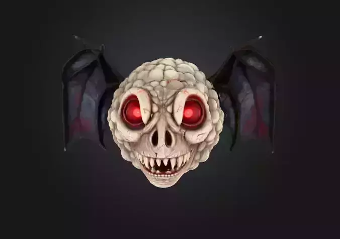 Blood Eyed Bat Fiend Low-poly 3D model